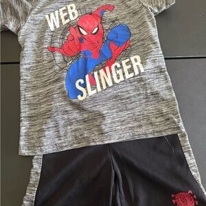 Marvel Gray and Black Spider-Man Kids Matching Set